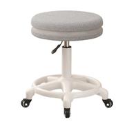 LMMSHA Small Desk Round Rolling Height Adjustable Swivel Vanity Work Computer Stool Chair for Home Office Bedroom,D