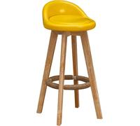 LMMSHA Solid Wood Bar Stool with Back, ° Swivel Kitchen Counter Chair, Stylish Breakfast Bar-stools(E,37x37x73cm)