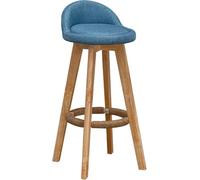LMMSHA Solid Wood Bar Stool with Back, ° Swivel Kitchen Counter Chair, Stylish Breakfast Bar-stools(L,37x37x73cm)