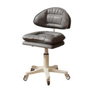 LMMSHA Square Swivel Wheel for Work SPA Shop Massage Height-Adjustable and Cost-Effective Rolling Stool Chair with Back,G