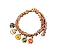 LMMSHA Style FiveWay God of Wealth Bracelet for Women Ethnic Thangka Hand Rope with Colorful Braided (Emerald Green)