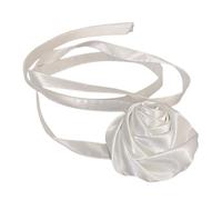 LMMSHA Stylish Rose Blossom Necklace Simulation Flower Ribbon Neckchain Women Collarbone Chain Eye Catching Choker