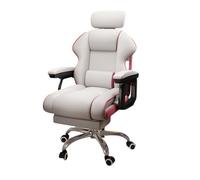 LMMSHA ° Swivel Home Office Desk with Tiltable Back and Footrest, Adjustable Height Upholstered Computer Task Chair for Living Room, Bedroom,C