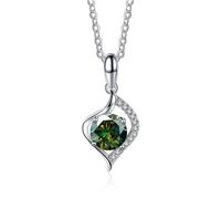 LMMSHA Top Grade Moissanite Necklace for Women - Clear D Color Pendant with Variety of Colors