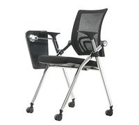 LMMSHA Training with Writing Board One-Piece Conference Folding Office News Portable Camping Chair