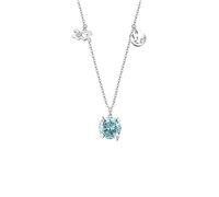 LMMSHA Twelve Constellation Necklace Silver Light Luxury Summer Clavicle Chain Birthday Gift Girlfriend Necklaces for Women Trendy (Color : C)