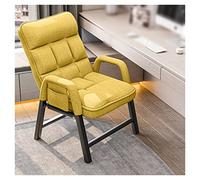 LMMSHA Upholstered Single Steel Frame Leisure Sofa with Armrests and Two Side Pockets Lazy Indoor for Living Room, Bedroom, Dorm - Comfortable Lounge Chair f