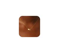 LMMSHA Valentines Day Teens - Necklaces 18K Plated Dainty Heart Gold Initial Necklace for Women Girls Gifts