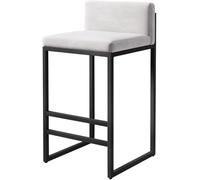 LMMSHA Velvet Counter Height Bar Stools Dining Chairs with Back for Kitchen Upholstered Bar-stools Island Seat 55 65(F,65cm)