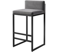 LMMSHA Velvet Counter Height Bar Stools Dining Chairs with Back for Kitchen Upholstered Bar-stools Island Seat 55 65(E,65cm)