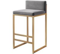 LMMSHA Velvet Counter Height Bar Stools Dining Chairs with Back for Kitchen Upholstered Bar-stools Island Seat 55 65(B,65cm)