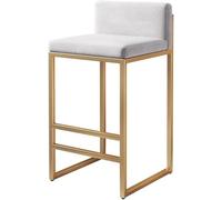 LMMSHA Velvet Counter Height Bar Stools Dining Chairs with Back for Kitchen Upholstered Bar-stools Island Seat 55 65(C,45cm)