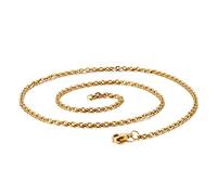 LMMSHX Cadena de Hímen para Hombres y Niños, Cadena alámbarra de Acero Inoxidable Estilo Curb, 2.4mm/3mm