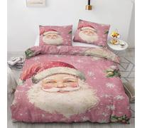 LMMSMGS Funda Nordica Cama 150 Tema navideño Infantil Juvenil Funda Edredón Cama 150 para Niñas con Cremallera Suave Microfibra Fundas Nordicas 220x240 cm + 2 Fundas de Almohada 50x75 cm