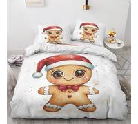 LMMSMGS Funda Nordica Cama 150 Tema navideño Infantil Juvenil Funda Edredón Cama 150 para Niñas con Cremallera Suave Microfibra Fundas Nordicas 220x240 cm + 2 Fundas de Almohada 50x75 cm