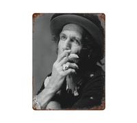 LMMZPUD Póster de músico Keith Richards, decoración de pared, arte de metal, póster moderno para bar, decoración de bar, 40 x 30 cm