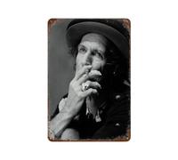 LMMZPUD Póster de músico Keith Richards, decoración de pared, arte de metal, póster moderno para bar, decoración de bar, 30 x 20 cm