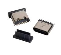 LMNCBVYA 100pcs Type-C Female Socket USB 3.1 6P 4pin Connector for Fast Charging and HD Transmission