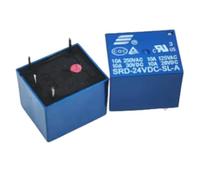 LMNCBVYA 10pcs Electromagnetic SRD-05VDC-SL-A - 4 Pins Normally Open Plug-in, Rated Voltage DC3V to DC48V, 10A Current(SRD-24VDC-SL-A)