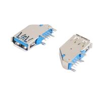 LMNCBVYA 20pcs USB 3.0 A Female Chassis Connector - 90/180 Degree USB A Male/Female Square Port Interface for Easy Installation(USB3.0-AF/90 Degree Measurement Insert)