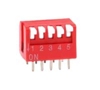 LMNCBVYA 30pcs Dip Switch 5P Side Toggle Key - 2.54mm Spacing Direct Insertion Sliding Switch for Electronics Projects