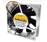 LMNCBVYA - 3600RPM, 137CFM, Low Noise 9GL1224G101 12cm 12038 24V 0.50A 3-Pin Inverter Aluminum Frame Fan