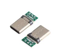 LMNCBVYA 50pcs Type-C Female Socket SMT USB 3.1 Connector with PCB Board | Fast Charging & Data Transfer | 10Gbit/s Speed | 100W Power Support | Durable & Reversible Design