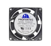 LMNCBVYA - 80mm 0.14/0.17A, High Precision Double Ball Bearing, 4500 RPM, 56 CFM, Low Noise 32 dBA PROFANTEC P2082HST 230VAC Silent Axial Fan(Insert Type)