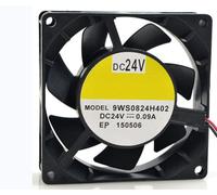 LMNCBVYA 9WS0824H402 DC 24V 0.09A Waterproof 80x80x25mm 2-Wire Cooling Fan for Electronics and HVAC Systems