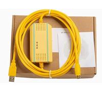 LMNCBVYA Ailsa Hexi USB-XGB+ Programming Cable for XGB XBC XBM Series PLC - 3 Metres, Gold-Plated, High-Speed, Electromagnetic Isolation, FT232RL, Yellow