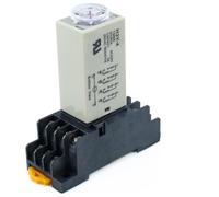 LMNCBVYA H3Y-4 Time Delay AC220V - 0-5 Seconds Power-On Delay with Base, 14 Pin Configuration, 5A Maximum Current(10)