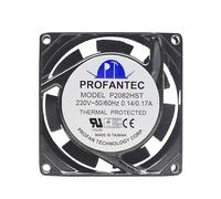 LMNCBVYA High Precision Double Ball Bearing, 56 CFM, 32 dBA Noise Level PROFANTEC P2082HST 230V Silent Axial Fan 80mm 4500RPM(Lead Type)