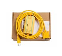 LMNCBVYA High-Speed USB-XW2Z-200S-CV+ PLC Programming Cable with FT232RL Chip - 3 Meter Electromagnetic Isolation, Yellow Gold-Plated Plug