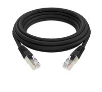 LMNCBVYA Ultra Cat 5 Double Shielded Ethernet Cable - 20m High-Speed Network Patch Cord for 100Mbps Connection - Engineering Grade Black