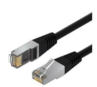 LMNCBVYA Ultra Category 5 Double Shielded Network Cable - 25 Meter High Speed 100 Gigabit Patch Cord - Black Engineering Grade Ethernet Cable