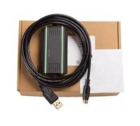 LMNCBVYA USB-H0U+ PLC Programming Cable - High-Speed USB Communication Download Cable with FT232RL Chip, 3 Meters, Gold-Plated Plug, Electromagnetic Isolation, Compatible with Various Computers