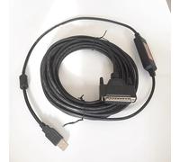 LMNCBVYA USB-M60 CNC Machine Tool Communication Cable - 5M USB to 25-Pin Dual Chip Design with Shielded Magnetic Ring for M70