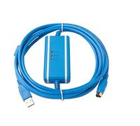 LMNCBVYA USB-QC30R2 PLC Programming Cable for Q-Series - 3M Opto-Isolated Communication Data Download Cable - Blue