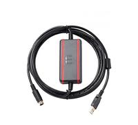 LMNCBVYA USBACAB230+ Data Cable for DVP PLC Series - FTDI Chip Isolation Model, Black - Compatible with EX, ES, E Models