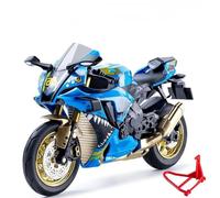 LMNMY Modelo de Juguete 1:10 para La Colección De Modelos Motocicletas Fundición A Presión para Yamaha, Juguete Regalo con Sonido Y Luz, Motocicleta Todoterreno(Sky Blue)