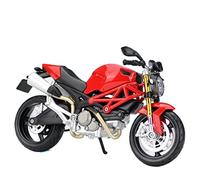 LMNMY Modelo de Juguete 1:12 para Ducati Monster 696, Motocicleta De Aleación, Modelo Metal Fundido A Presión, Juguete para Regalo para Niños(Red Foam Box)