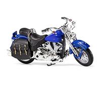 LMNMY Modelo de Juguete 1:12 Simulación para Harley para Prince, Modelo De Motocicleta, Juguete, Colección para Niños, Decoración(Blue with Box)