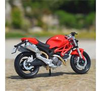 LMNMY Modelo de Juguete 1:18 para Ducati 696Monster Regalo De Cumpleaños Colección Modelos Fundidos A Presión Simulación Motocicleta(Red Retail Box)