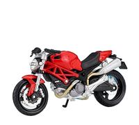 LMNMY Modelo de Juguete 1:18 para Ducati Monster 696 Modelo De Aleación La Motocicleta Metal Diecast Juguete para Niños Regalo(Red Retail Box)