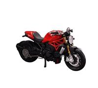 LMNMY Modelo de Juguete 1:18 para Ducati Monster 696, Motocicleta De Aleación, Modelo Metal Fundido A Presión, Juguete para Regalo para Niños(Red Foam Box)