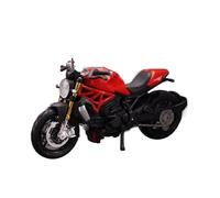 LMNMY Modelo de Juguete 1:18 para Ducati Monster 696, Motocicleta De Aleación, Modelo Metal Fundido A Presión, Juguete para Regalo para Niños(Red Retail Box)