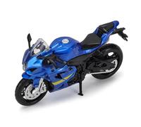 LMNMY Modelo de Juguete Adornos De Escritorio para Computadora 1:18 para Suzuki GSX-R1000 con Base Aleación Fundida A Presión, Modelo Motocicleta, Juguete Regalo(BLU)