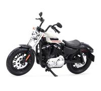 LMNMY Modelo de Juguete Adornos Regalos 1:18 para Harley para Davidson para Forty Eight 48 2018 Vehículos De Fundición A Presión Juguetes Maqueta Motocicleta Coleccionables(White)