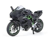 LMNMY Modelo de Juguete Aleación 1:18 para Motocicleta para Kawasaki H2R, Modelo De Scooter Juguete, Regalo, Adorno para Pastel(Nero)