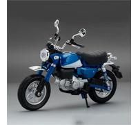 LMNMY Modelo de Juguete Colección De Coches Juguete 1:12 para Honda, Modelo Motocicleta para Monkey, Aleación Fundida A Presión, Volante Delantero(BLU)